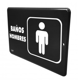 Letrero para baños hombres