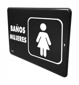 Letrero para baños mujeres