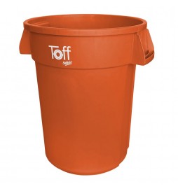 BOTE DE BASURA TOFF 120 LITROS COLOR NARANJA