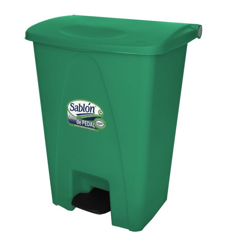 Wesco Baseboy - Cubo de basura de acero inoxidable, 20 litros, con pedal de  38 x 38 x cm, color verde lima