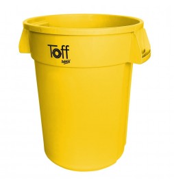 BOTE DE BASURA TOFF 120 LITROS COLOR AMARILLO