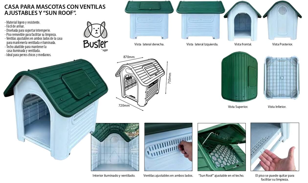 Detalle casita para perros