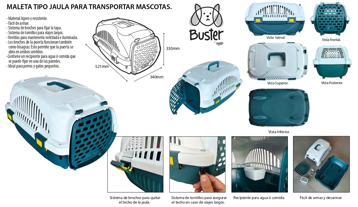 Detalles transportadora de mascotas